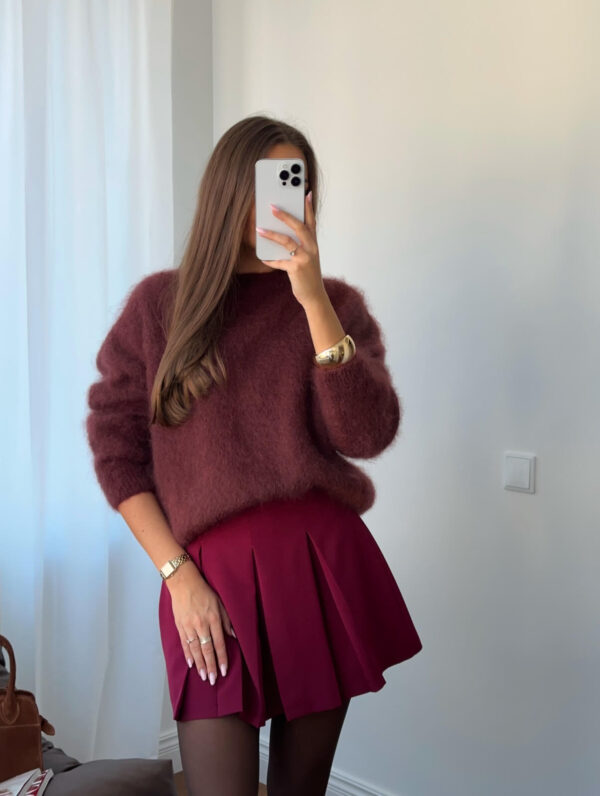 Sweter FluffyDream 74% kid moher | marsala - obrazek 4