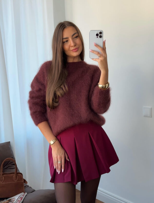 Sweter FluffyDream 74% kid moher | marsala - obrazek 5