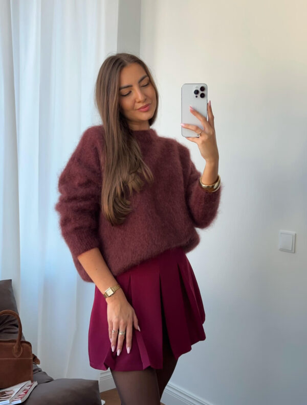 Sweter FluffyDream 74% kid moher | marsala - obrazek 7