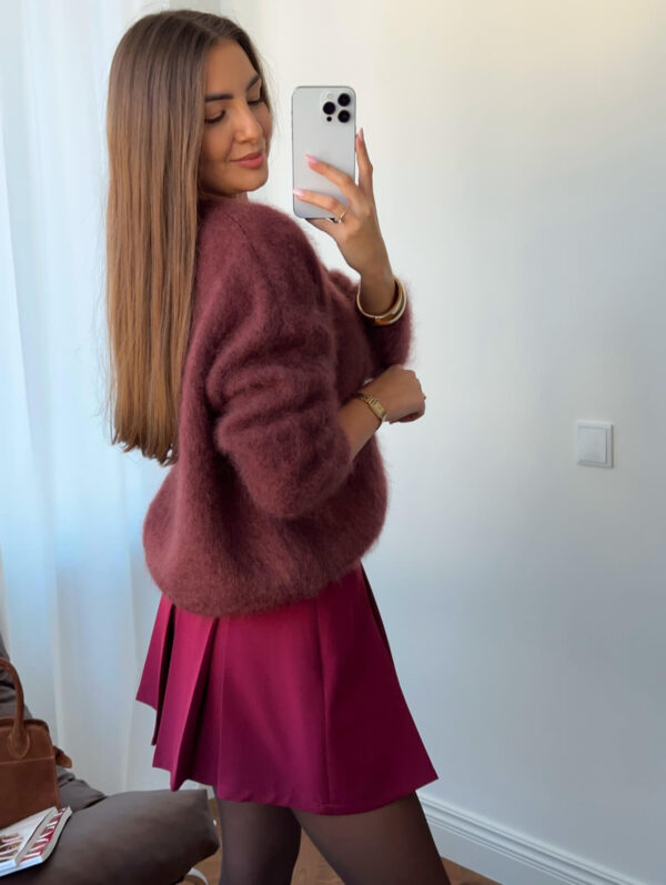 Sweter FluffyDream 74% kid moher | marsala - obrazek 8